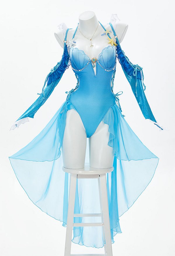 ポケモン シャワーズ コスプレ セクシー 水着 青色