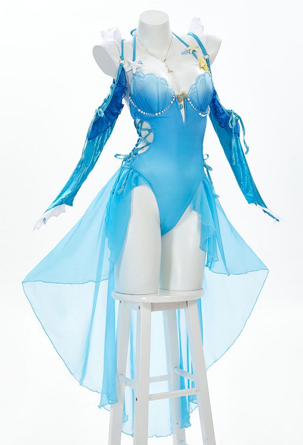 ポケモン シャワーズ コスプレ セクシー 水着 青色