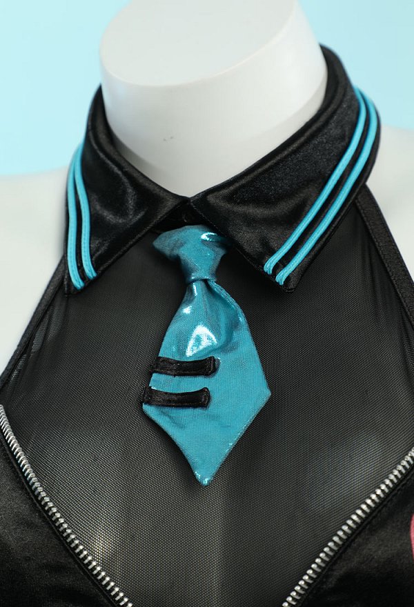 ミク コスプレ 水着 ボディスーツ 黒色