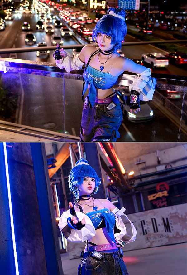 オーバーウォッチ2 × LE SSERAFIM コラボスキン D.Va コスプレ 衣装