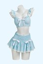 夏 女性ドット柄 ツーピース水着