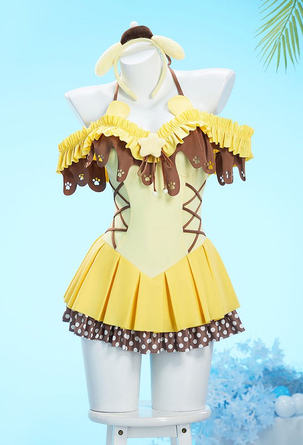 サンリオ ポムポムプリン 擬人 コスプレ 水着 サンリオ ポムポムプリン 擬人 コスプレ 水着