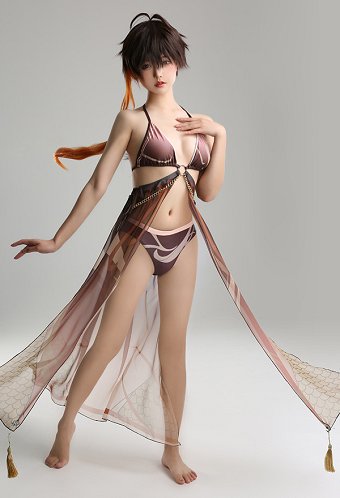 原神 鍾離 しょうり コスプレ 水着
