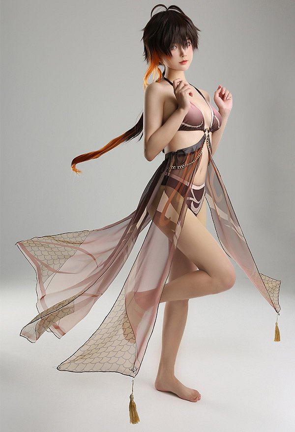 原神 鍾離 しょうり コスプレ 水着