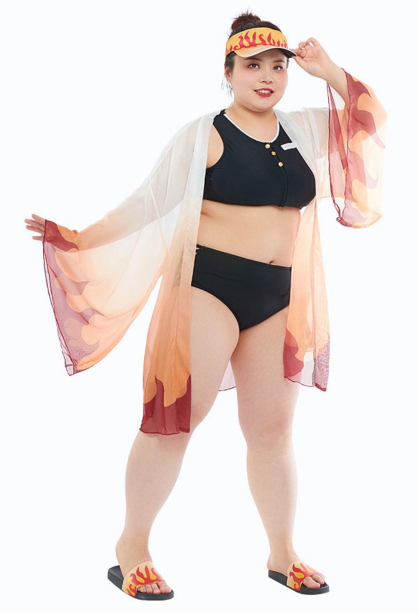 鬼滅の刃 煉獄杏寿郎 水着 フルセット プラスサイズ