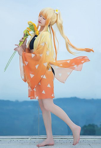 鬼滅の刃 鬼殺隊士 我妻善逸 コスプレ 水着