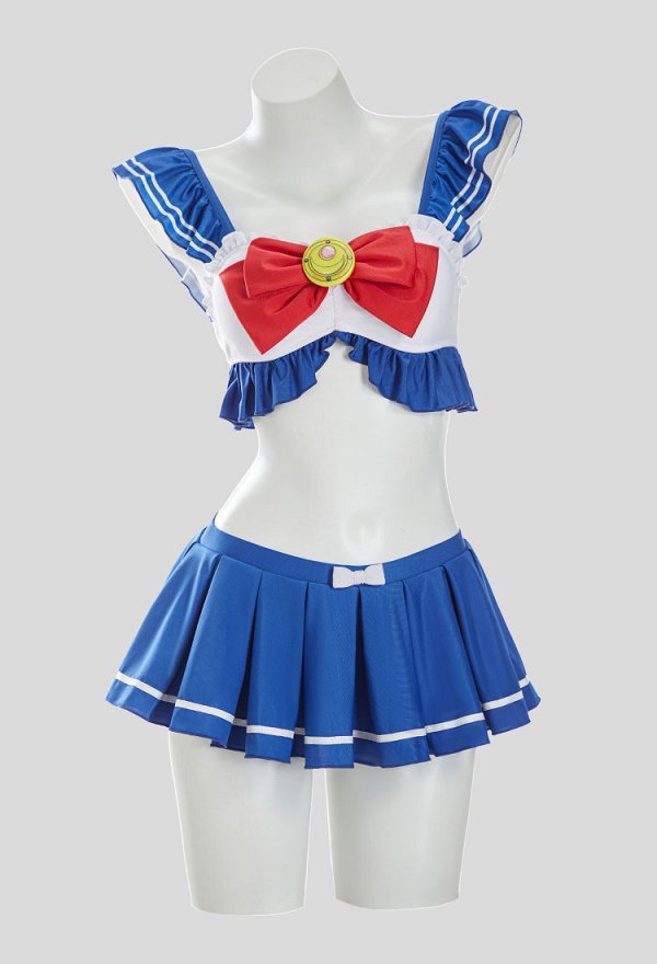 セーラームーン セクシー コスプレ 水着 青・黒