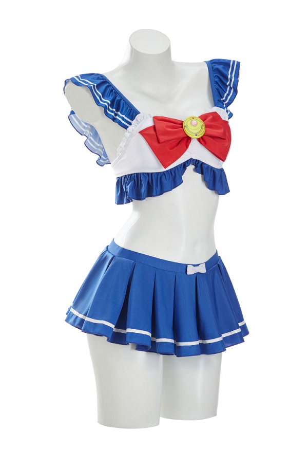 セーラームーン セクシー コスプレ 水着 青・黒