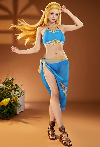 ゼルダの伝説 ゼルダ姫 コスプレ 水着