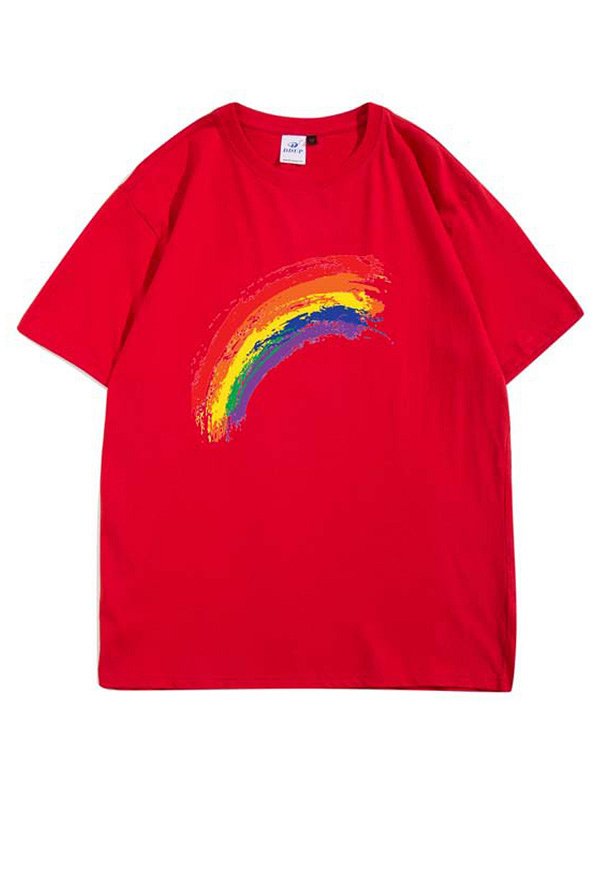 夏 虹柄 Tシャッツ
