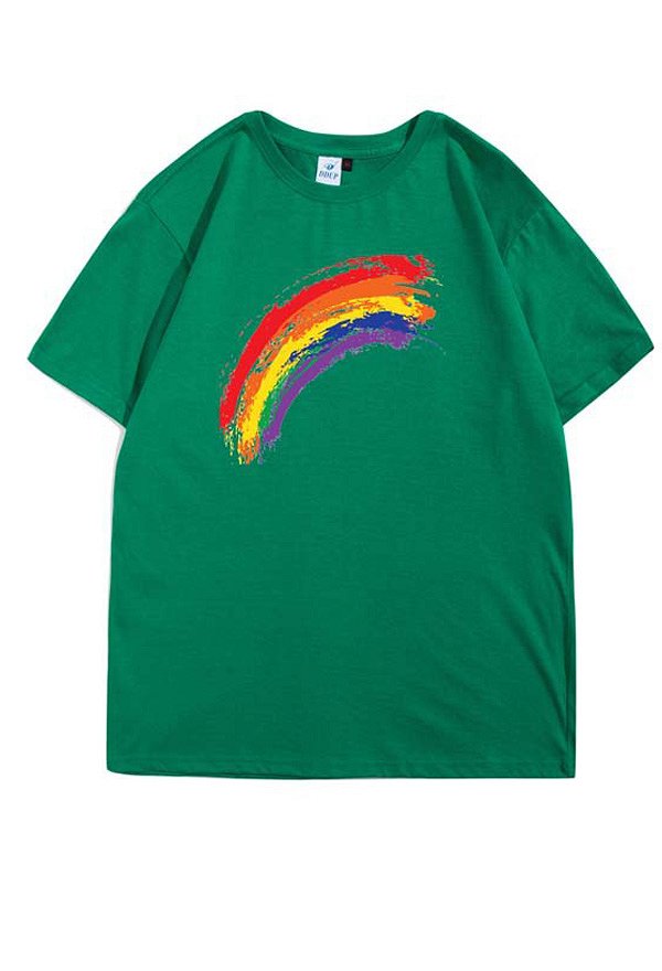 夏 虹柄 Tシャッツ