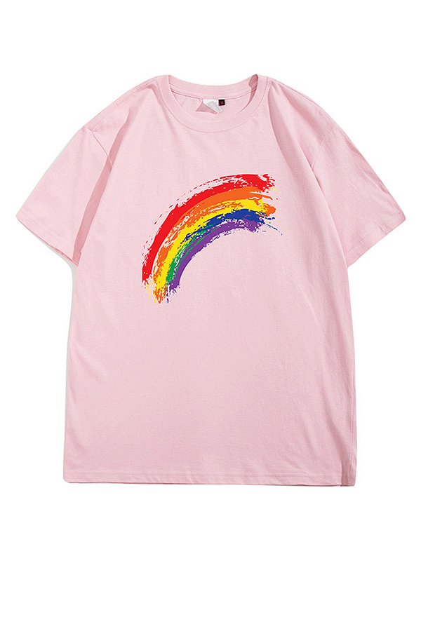 夏 虹柄 Tシャッツ