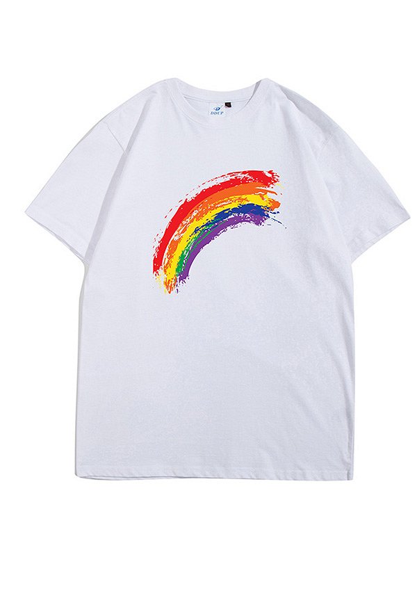 夏 虹柄 Tシャッツ