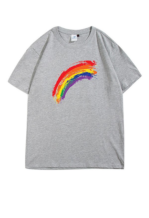 夏 虹柄 Tシャッツ