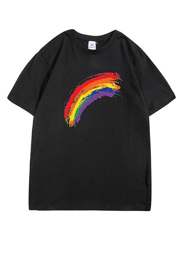 夏 虹柄 Tシャッツ