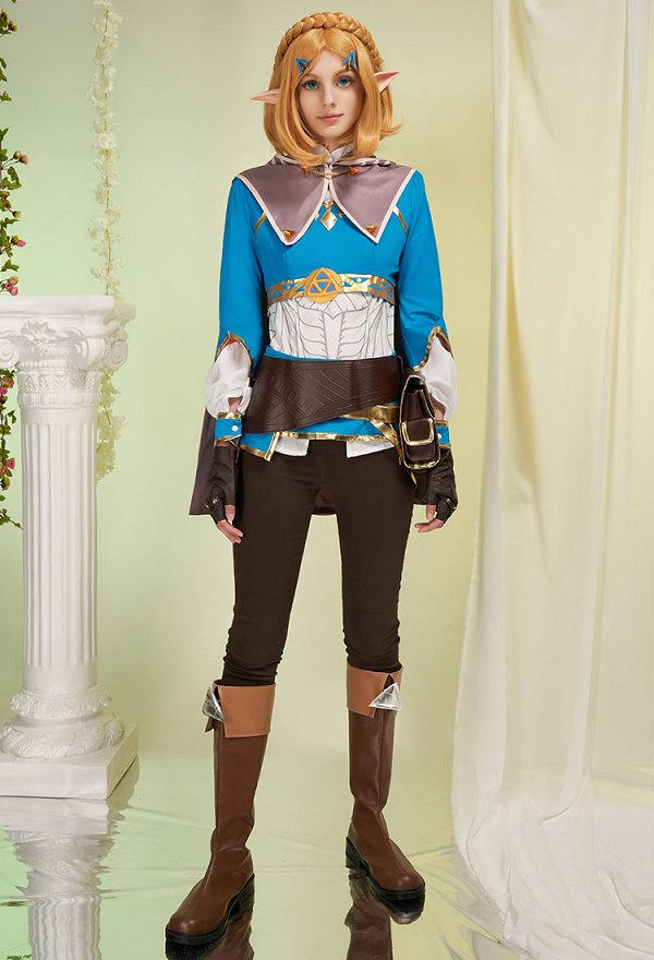 ゼルダの伝説 ブレス オブ ザ ワイルド ゼルダ姫 コスプレ 衣装 マント付き