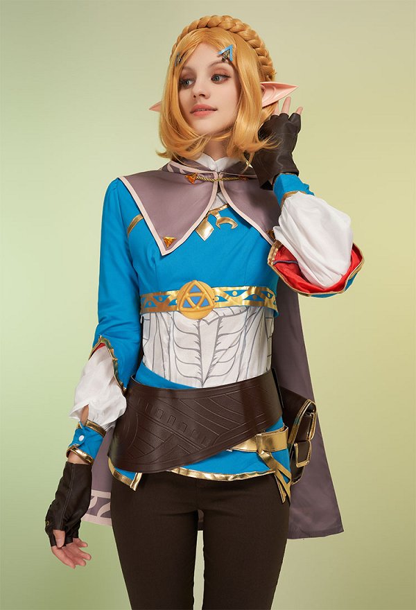 ゼルダの伝説 ブレス オブ ザ ワイルド ゼルダ姫 コスプレ 衣装 マント付き