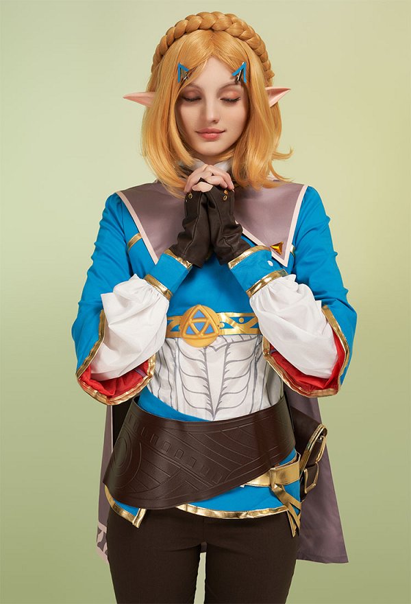 ゼルダの伝説 ブレス オブ ザ ワイルド ゼルダ姫 コスプレ 衣装 マント付き