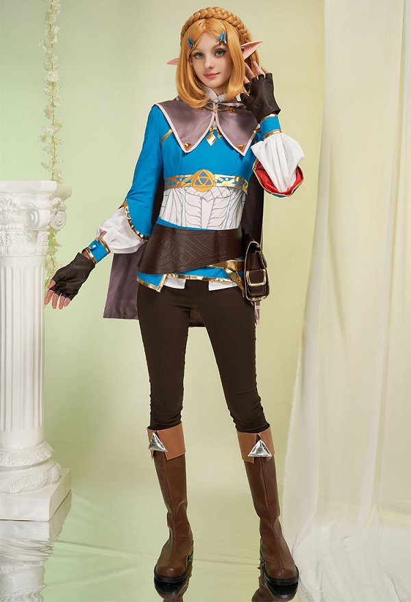ゼルダの伝説 ブレス オブ ザ ワイルド ゼルダ姫 コスプレ 衣装 マント付き