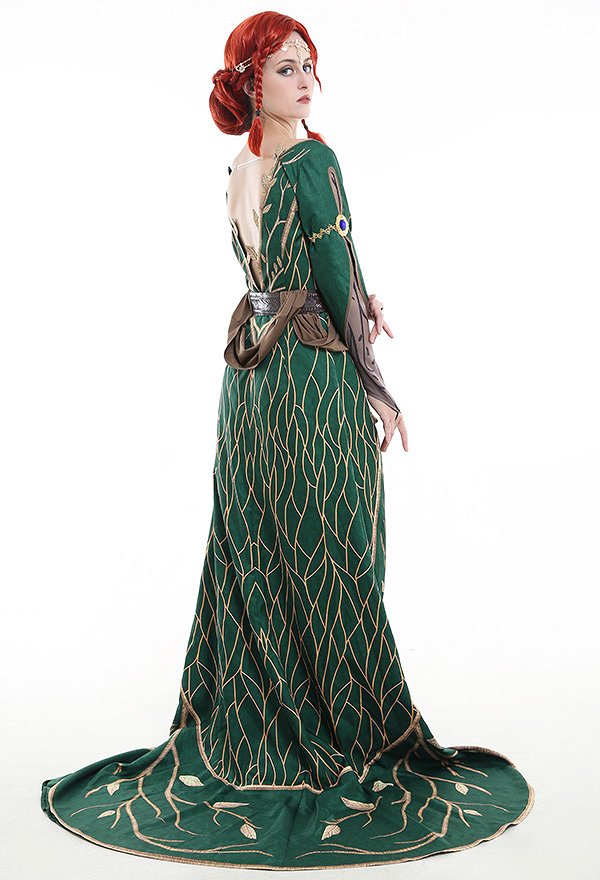 ウィッチャー3ワイルドハント トリスメリゴールド コスプレ 衣装 ドレス ローブ 新型DLC服装 ウィッチャー3ワイルドハント トリスメリゴールド コスプレ 衣装 ドレス ローブ 新型DLC服装
