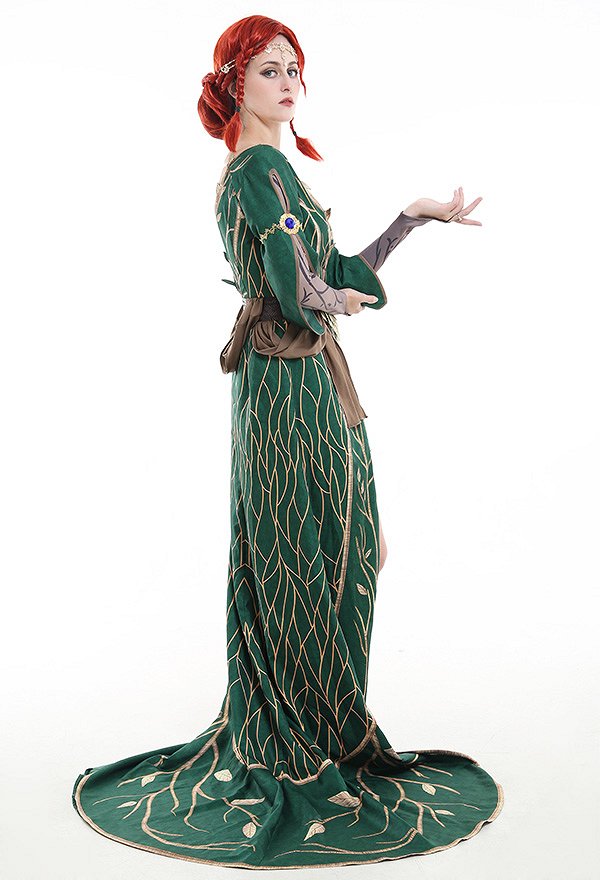 ウィッチャー3ワイルドハント トリスメリゴールド コスプレ 衣装 ドレス ローブ 新型DLC服装 ウィッチャー3ワイルドハント トリスメリゴールド コスプレ 衣装 ドレス ローブ 新型DLC服装
