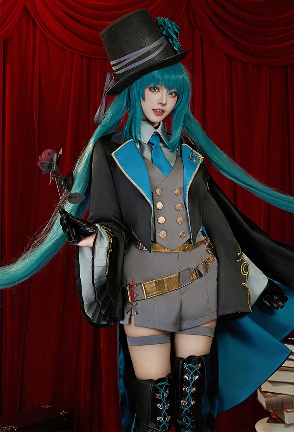 初音ミク ブラックサーカス (Art by 望月けい) コスプレ 衣装