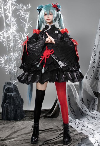 ボーカロイド 初音ミク コスプレ 衣装 中華風チャイナドレス
