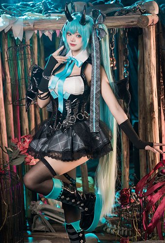 初音ミク×ラスカル 2023 コスプレ 衣装 ハロウィン仮装