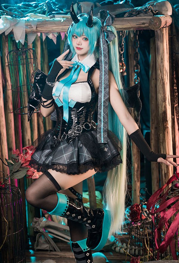 初音ミク×ラスカル 2023 コスプレ 衣装 ハロウィン仮装