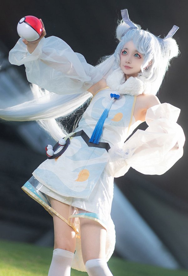 『ポケモン』×「初音ミク」コラボイラスト チルタリス コスプレ 衣装