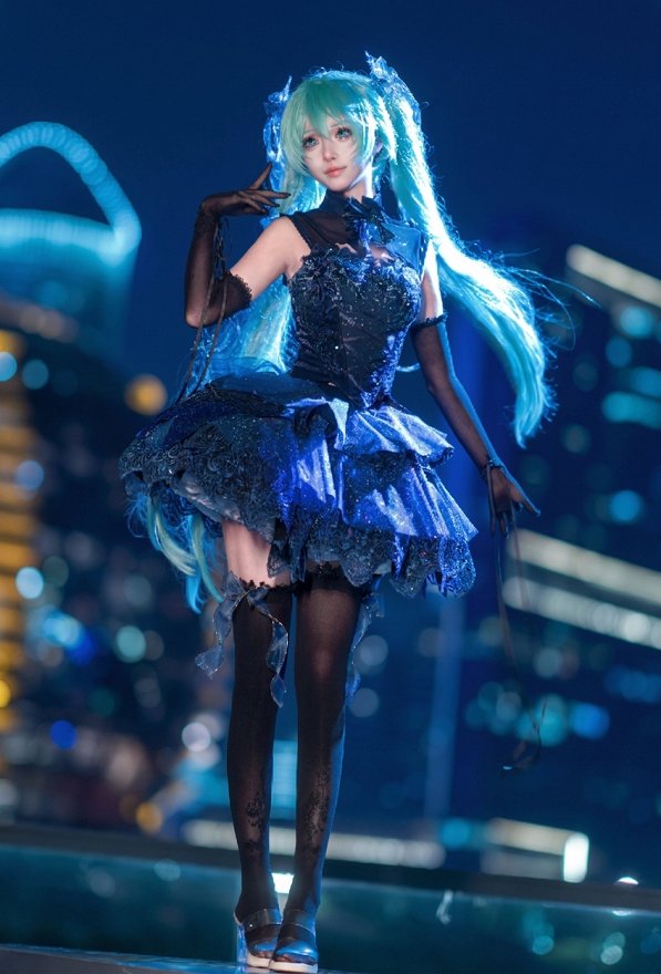 初音ミク 月光にさやけき夜のしじまに詠唱う コスプレ 衣装