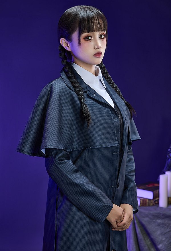 アダムス・ファミリー ウェンズデー・アダムス トレンチコート コスプレ 衣装
