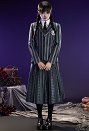 アダムス・ファミリー ウェンズデー ストライプ 制服セット コスプレ 衣装