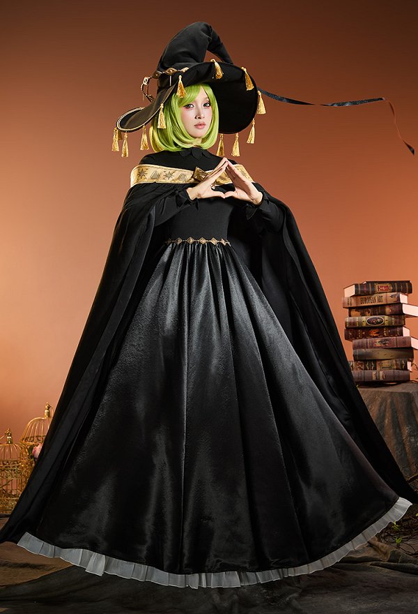 とんがり帽子のアトリエ ココ コスプレ 衣装 黒色 ワンピース