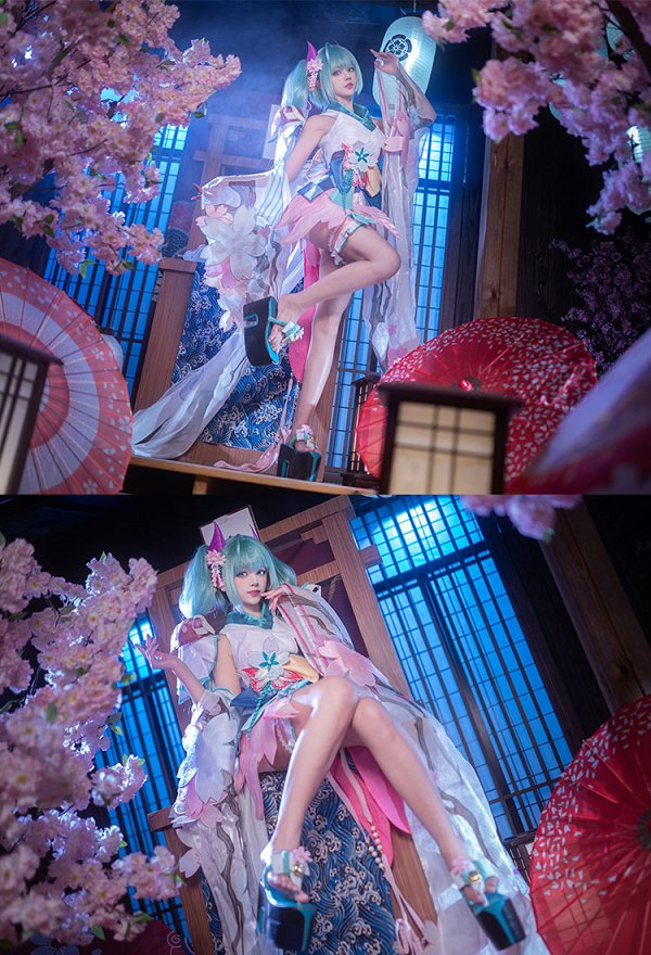 「陰陽師」 x 「初音ミク」 覚醒後 コスプレ 衣装