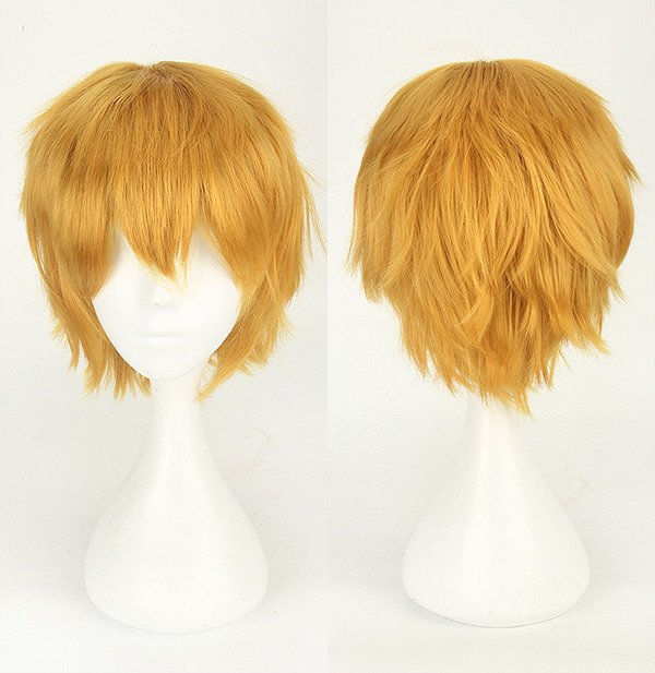 アニメ 短い 複数の色 原宿風 コスプレ かつら ウィッグ