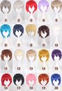 アニメ 短い 複数の色 原宿風 コスプレ かつら ウィッグ
