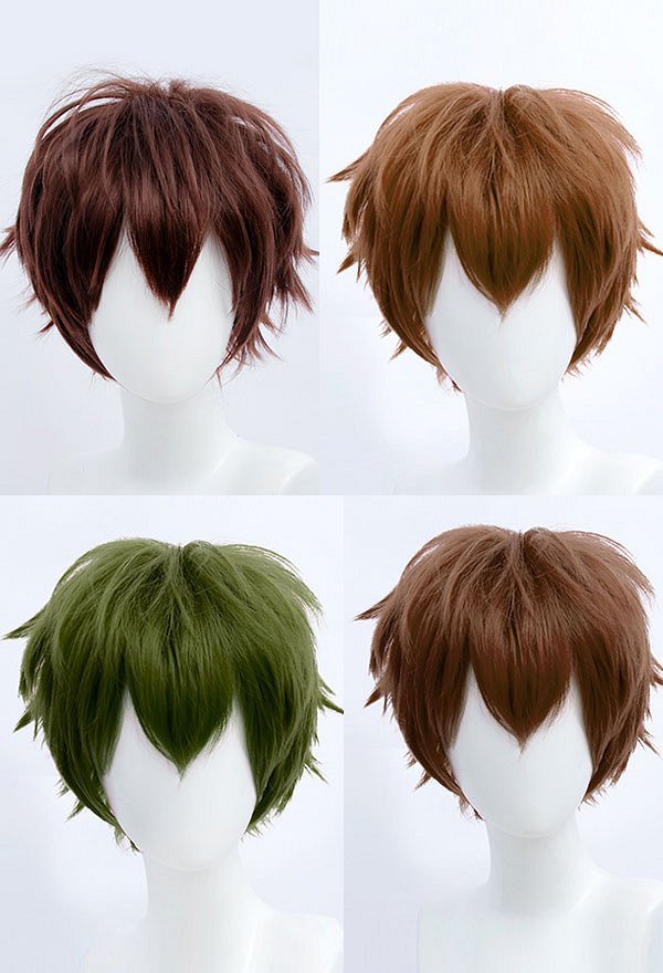 コスプレ  短い 茶色 ウィッグ