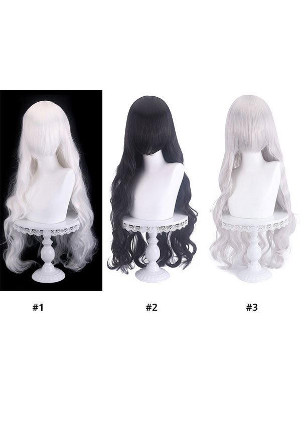 通用 80cm 黒白 コスプレ ウィッグ
