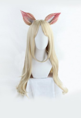LOL アリー  コスプレ ウィッグ グラデーションゴールド 長い 巻き