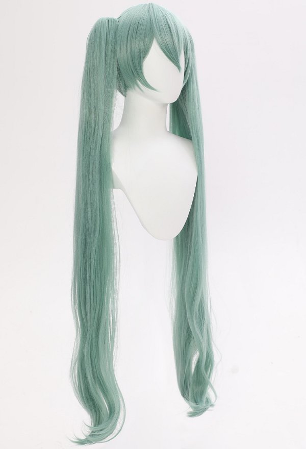 初音ミク コスプレ ウィッグ 薄緑色 初音ミク コスプレ ウィッグ 薄緑色