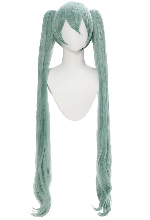 初音ミク コスプレ ウィッグ 薄緑色 初音ミク コスプレ ウィッグ 薄緑色