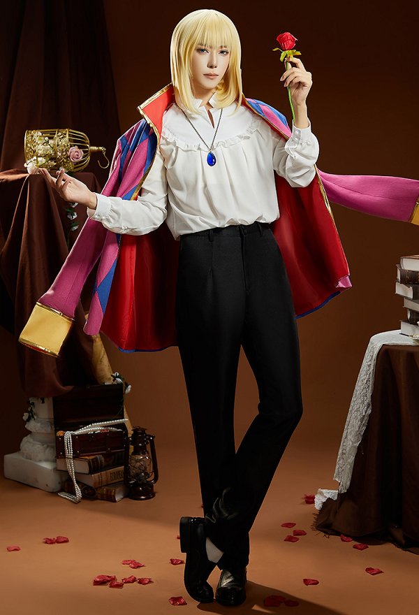 ハウルの動く城 ハウル コスプレ 衣装 ネックレス付き ハウルの動く城 ハウル コスプレ 衣装 ネックレス付き