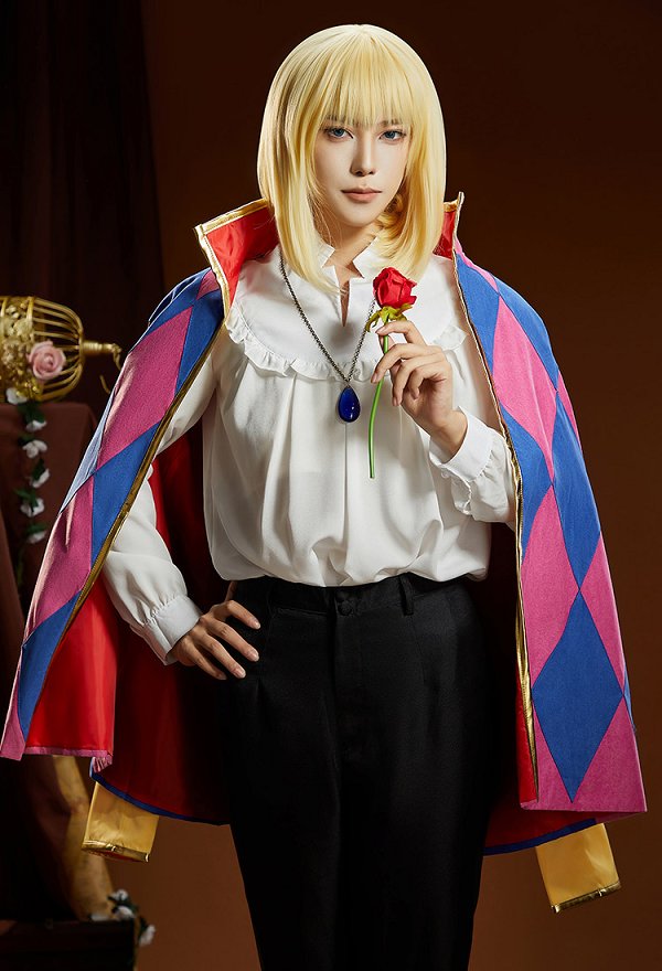 ハウルの動く城 ハウル コスプレ 衣装 ネックレス付き ハウルの動く城 ハウル コスプレ 衣装 ネックレス付き