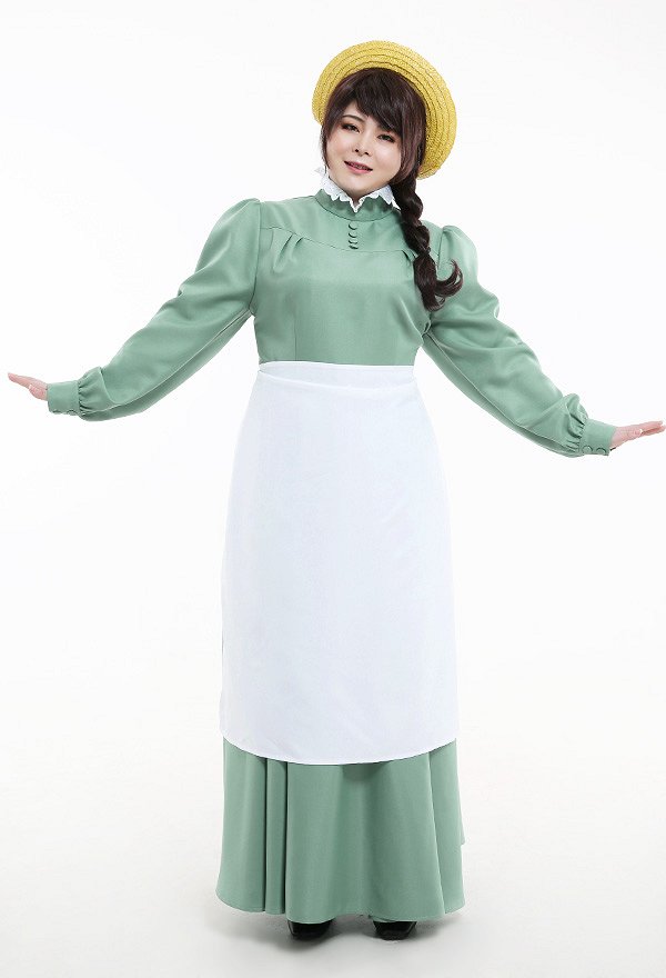 ハウルの動く城 ソフィー コスプレ 衣装 ドレス プラスサイズ